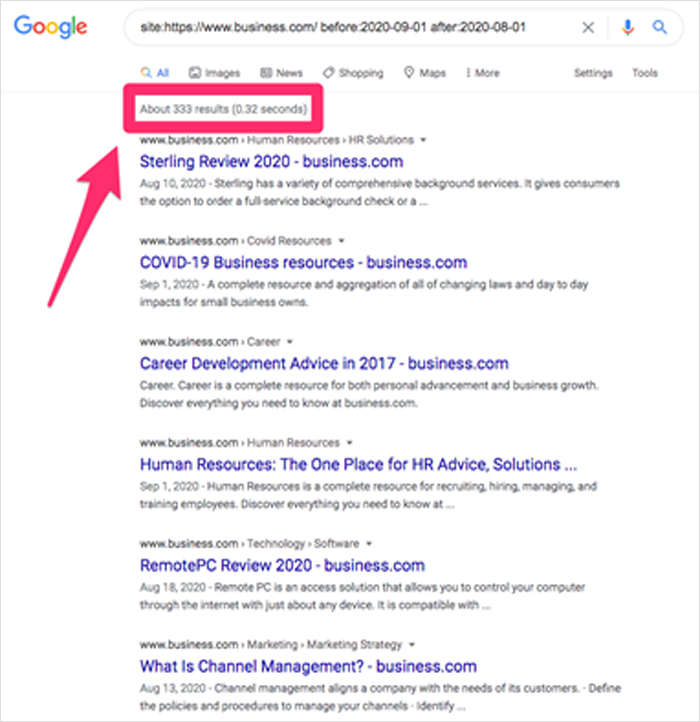 Google Search Results - Business.com