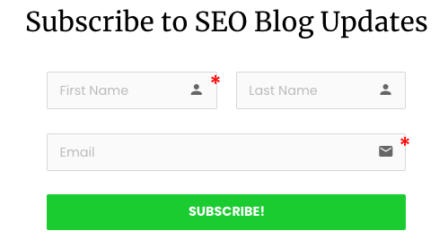 blog email signups for seo engagement 