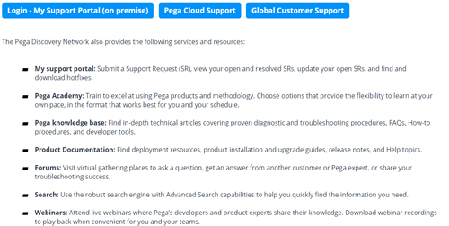Pega Support Portal