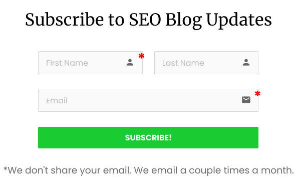 Encourage Signups on Your Blog Directly