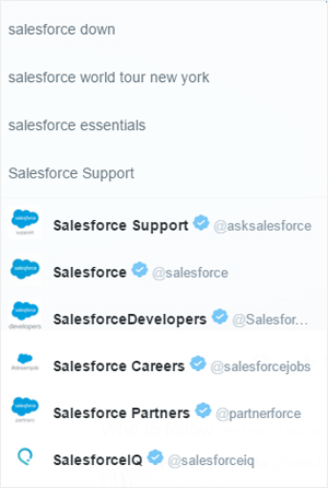 salesforce twitter accounts