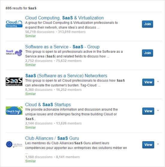 SaaS Related LinkedIn Groups