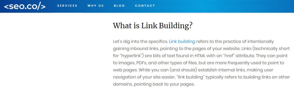 What is Link building?