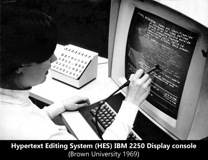 Hypertext Editing System (HES) IBM 2250 Display console