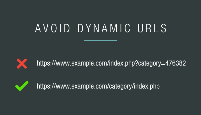 Avoid dynamic URLs