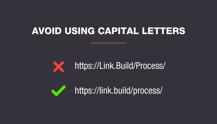 Avoid using capital letters
