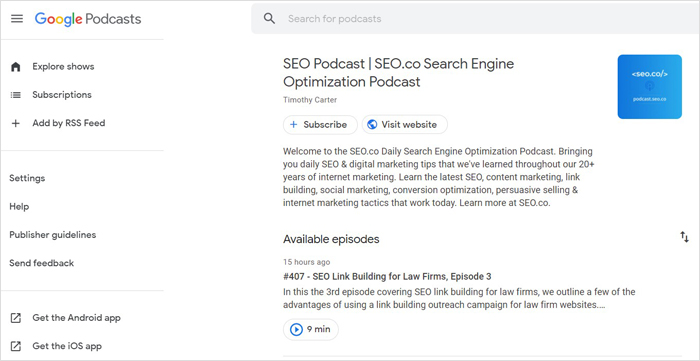SEO.co Podcasts