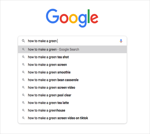 How to make a green Google Search