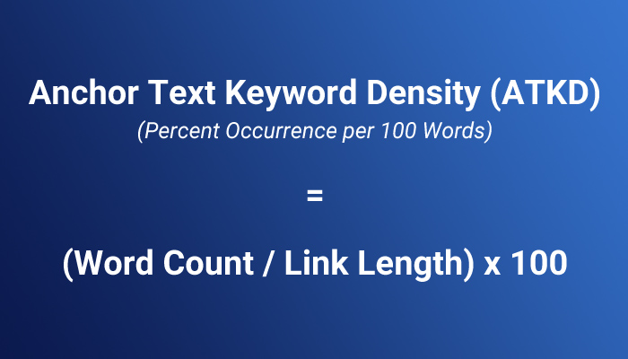 What is Anchor Text Keyword Density?