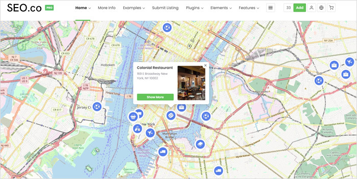 Embed an interactive map on each location page