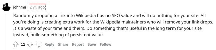 wikipedia link building strategy 