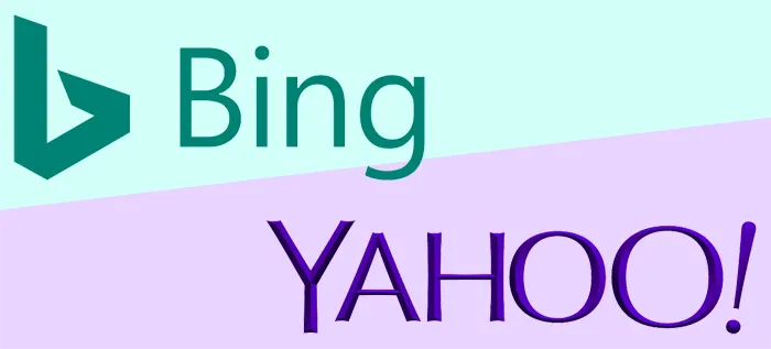 Bing and Yahoo